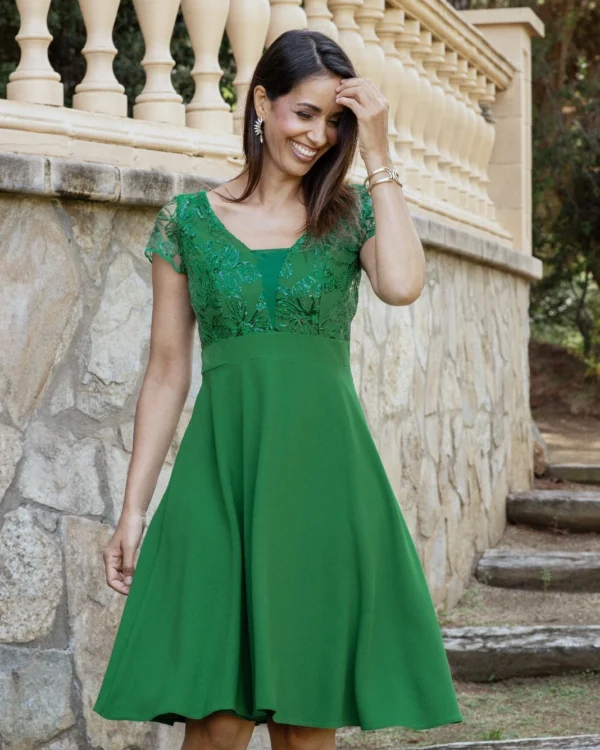 Vestido Bordado Flores