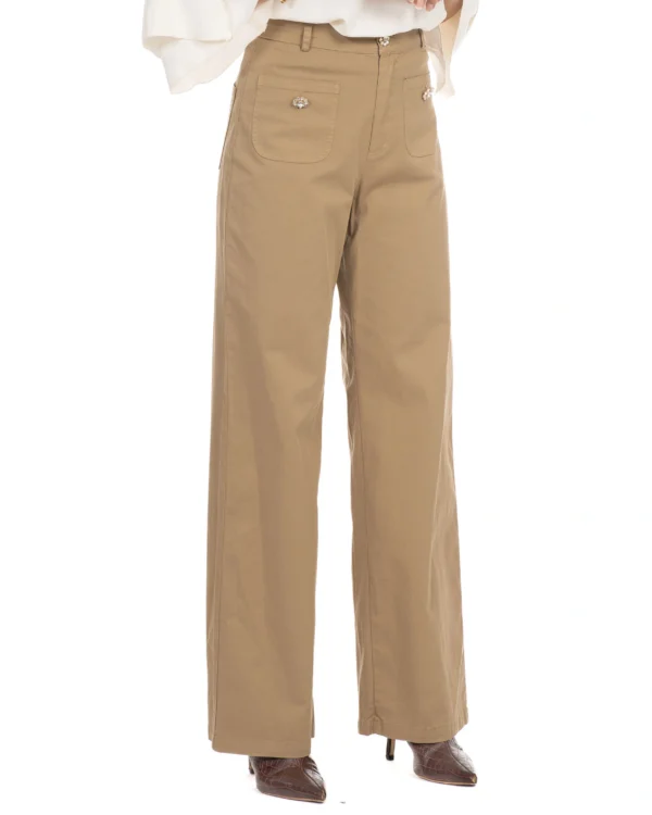 Pantalon Alto con Bolsos