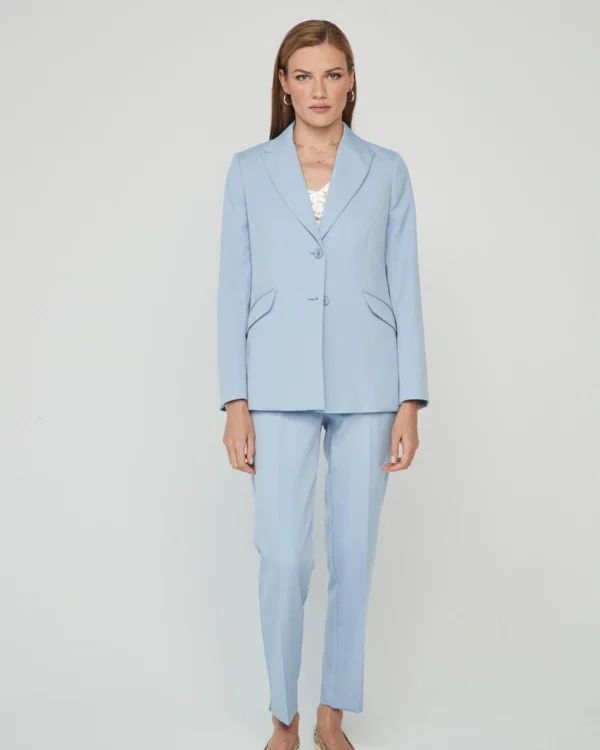 Traje Solapa Azul Claro