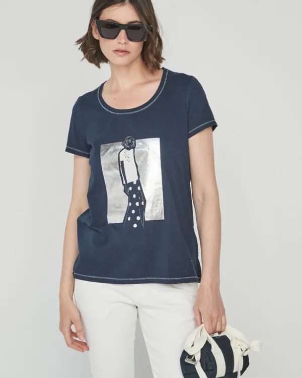 Camiseta niña lunares